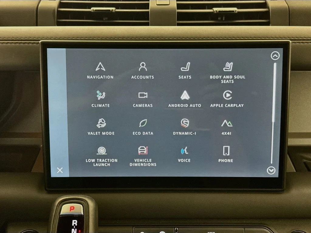 2025 Land Rover Defender 110 OCTA interior, Ebony