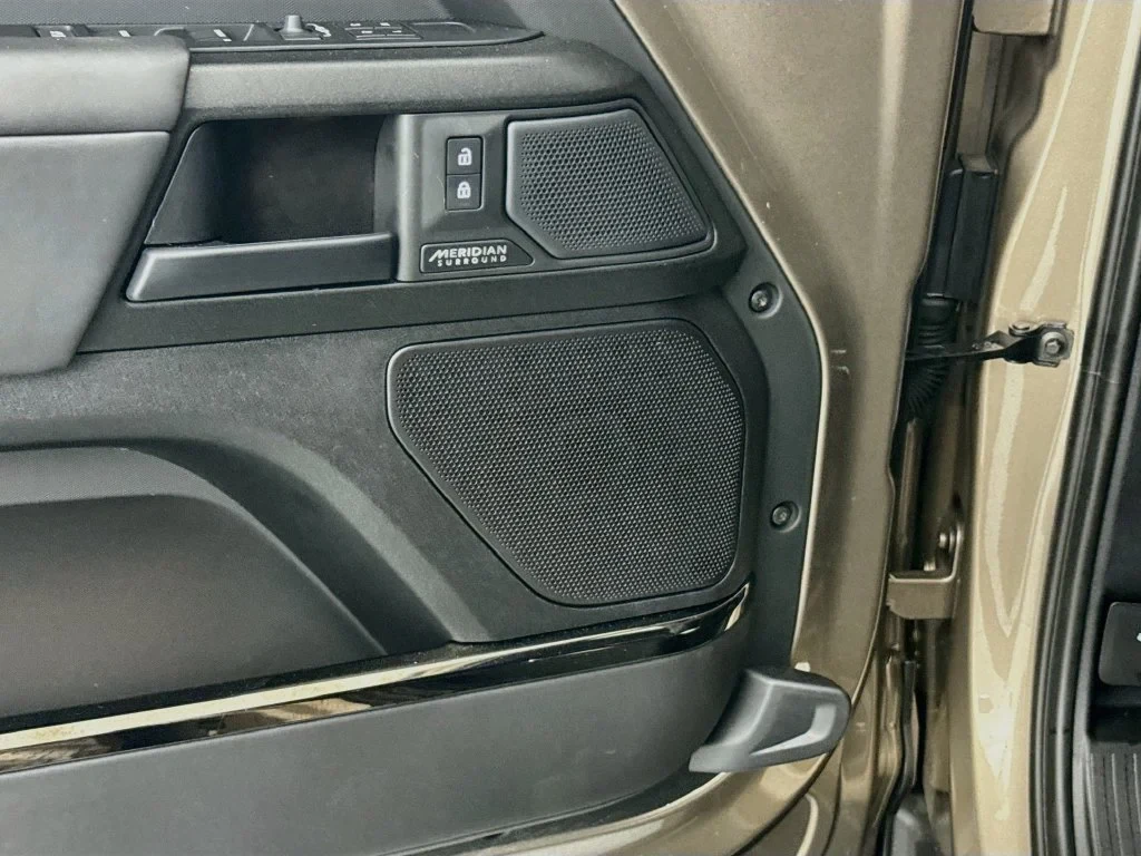 2025 Land Rover Defender 110 OCTA interior, door panel, Ebony