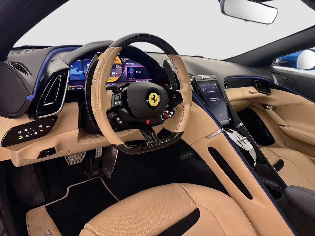 2026 Ferrari Roma Spider interior, Beige Tradizione