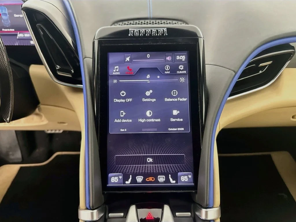 2026 Ferrari Roma Spider interior, Beige Tradizione