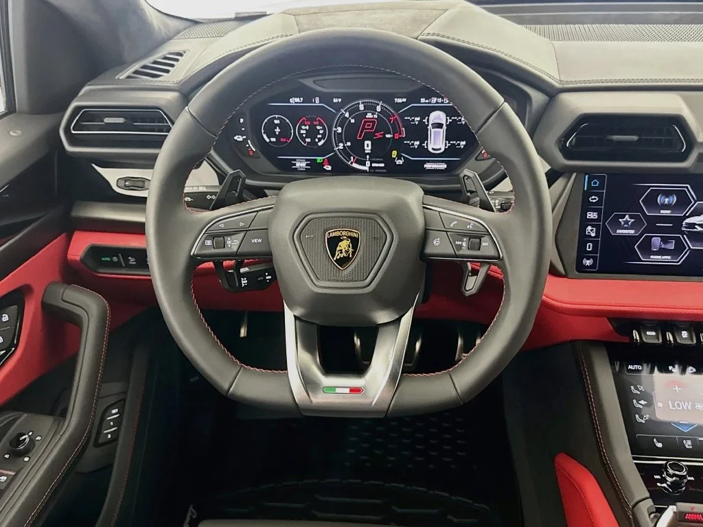 2026 Lamborghini Urus SE interior, dashboard, Rosso Burgundy
