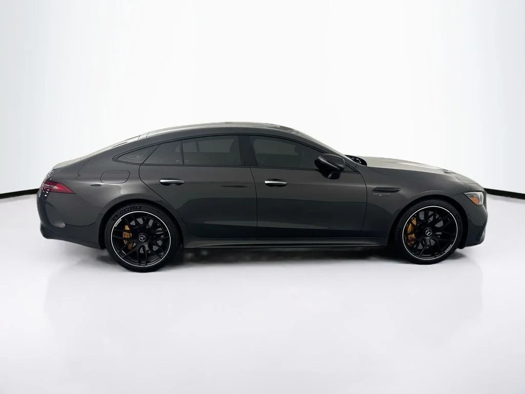 2026 Mercedes-AMG GT 63 S E Performance 4-Door Coupe, side profile, Grey