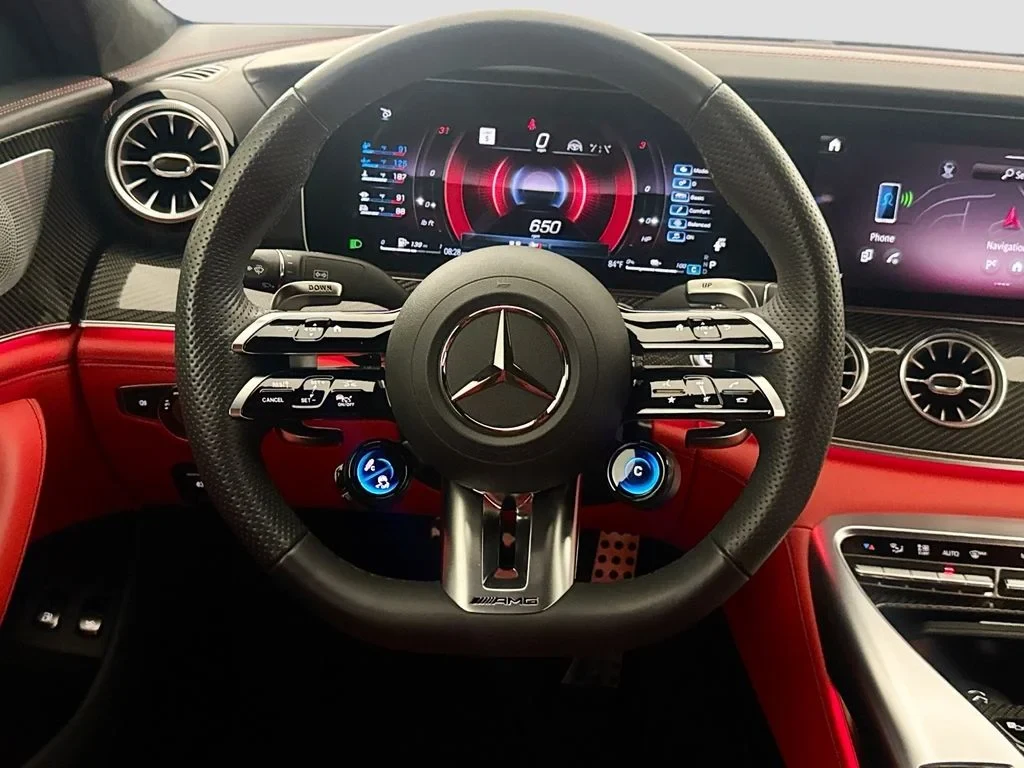 2026 Mercedes-AMG GT 63 S E Performance 4-Door Coupe interior, dashboard, Red Nappa