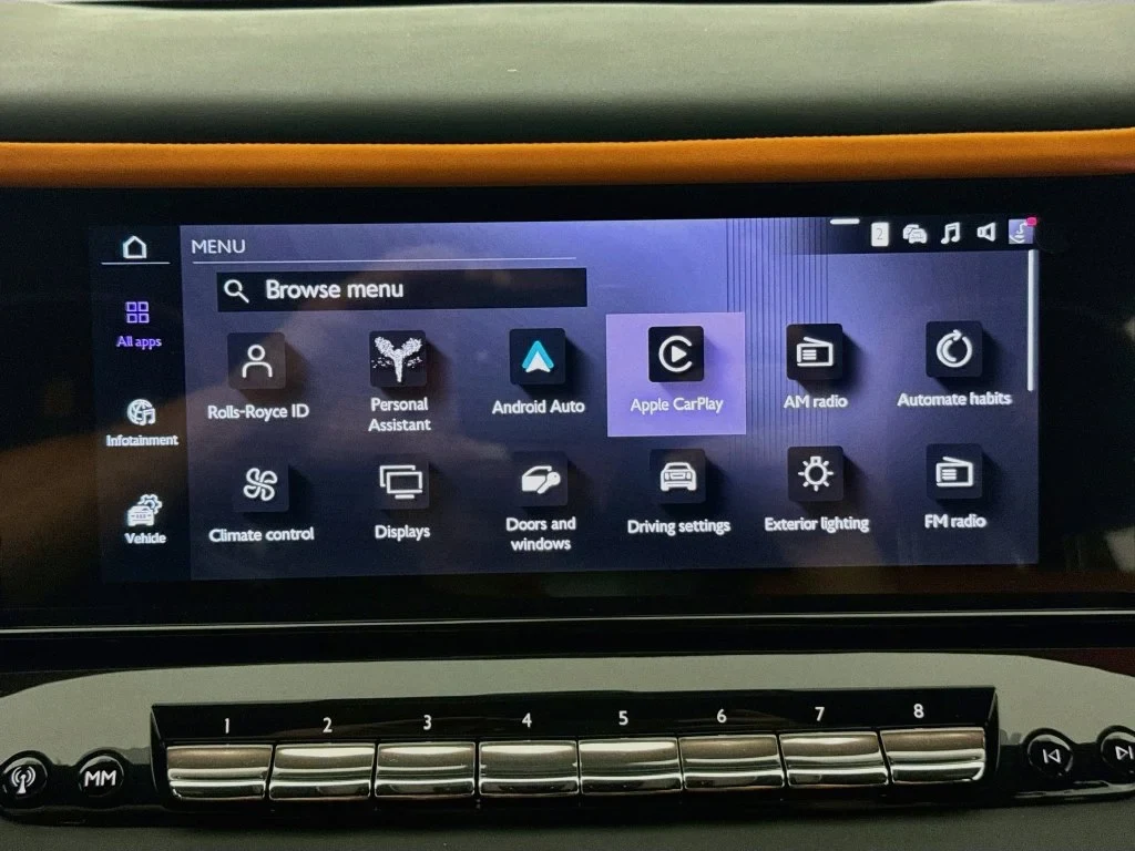 2026 Rolls-Royce Cullinan Series II interior, Fire Opal Orange