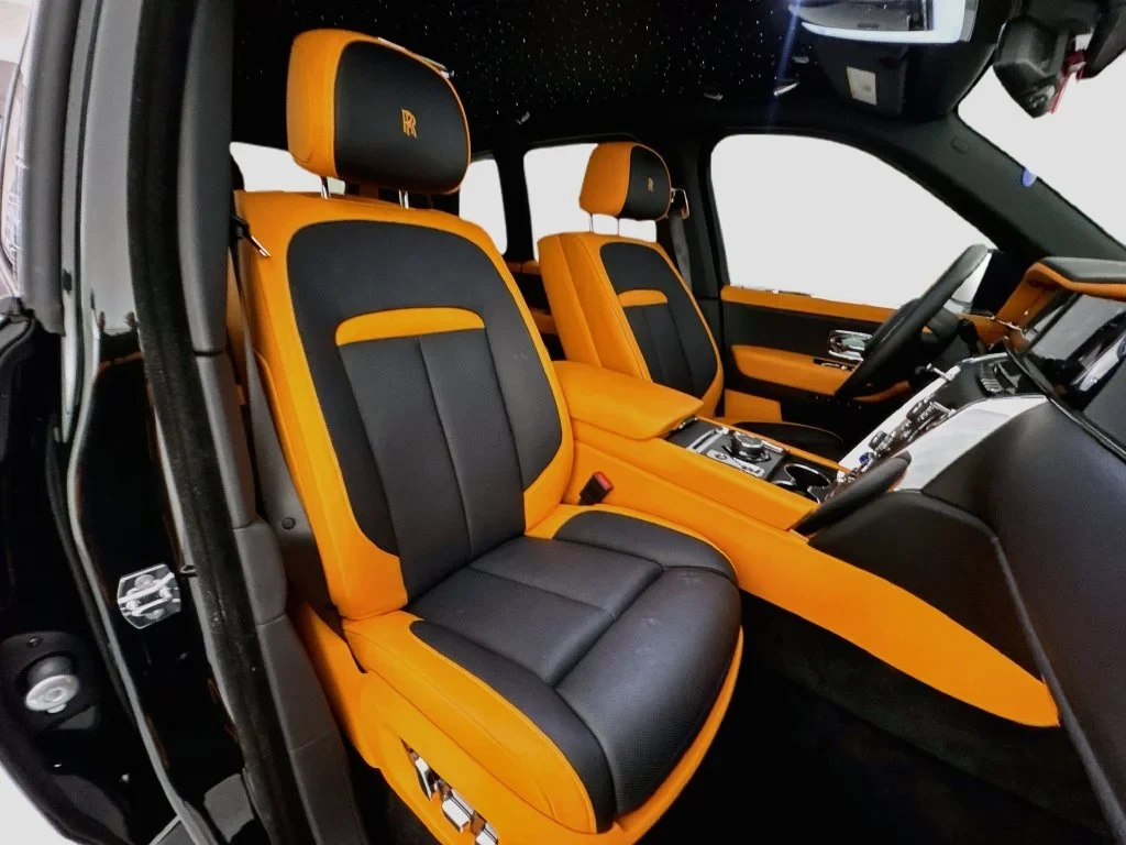 2026 Rolls-Royce Cullinan Series II interior, seats, Fire Opal Orange