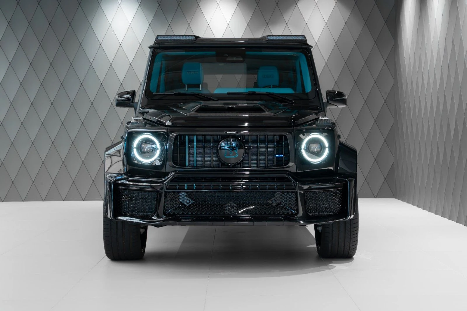 Black BRABUS G 800, full front view