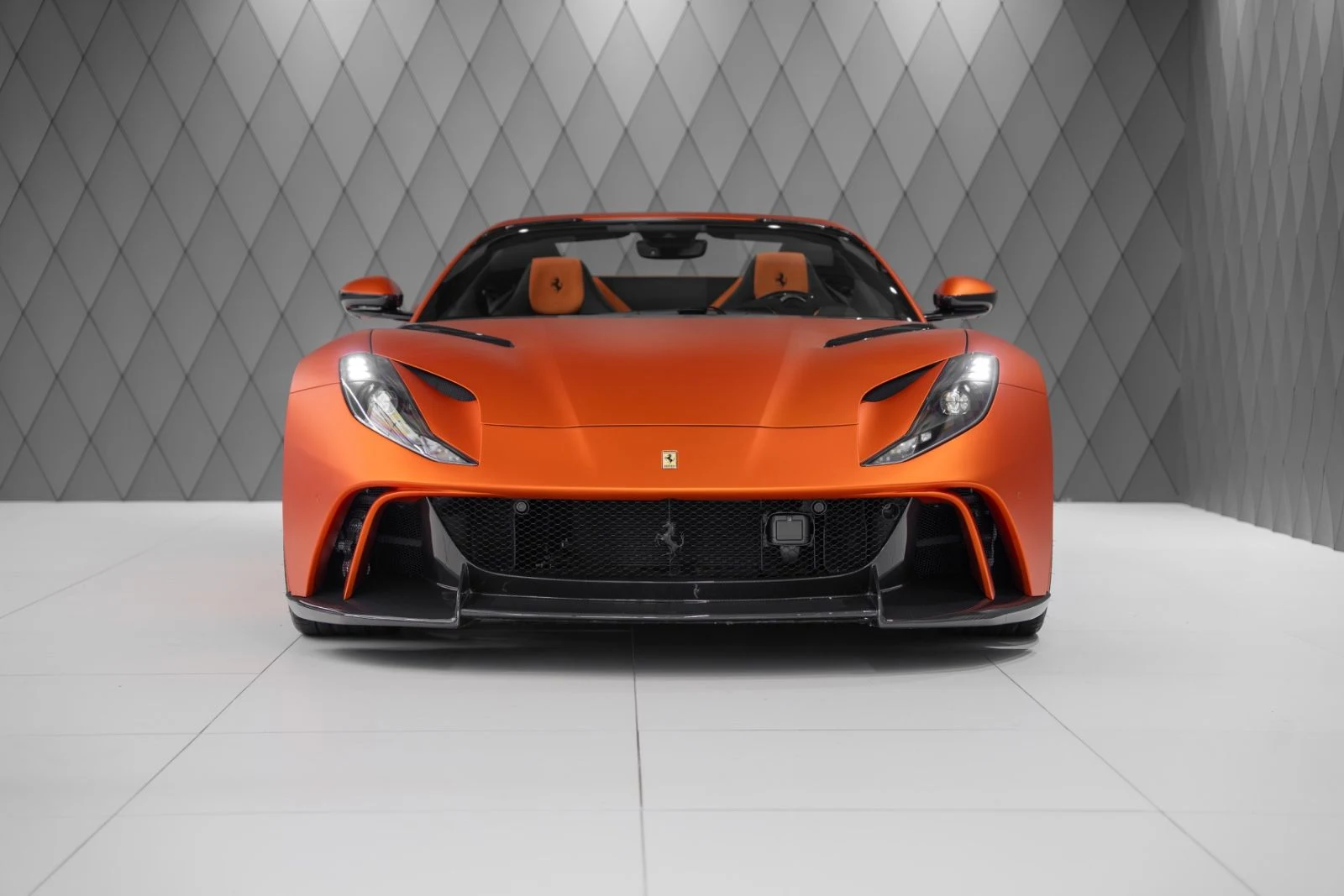 Gray Ferrari 812 GTS Novitec N-Largo, full front view