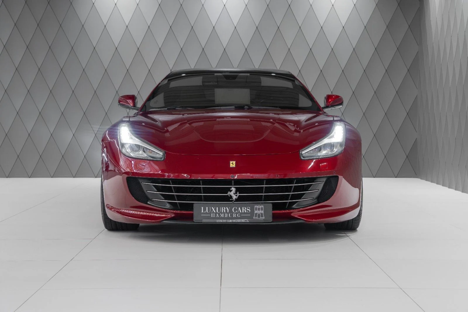 Red Ferrari GTC4Lusso, full front view