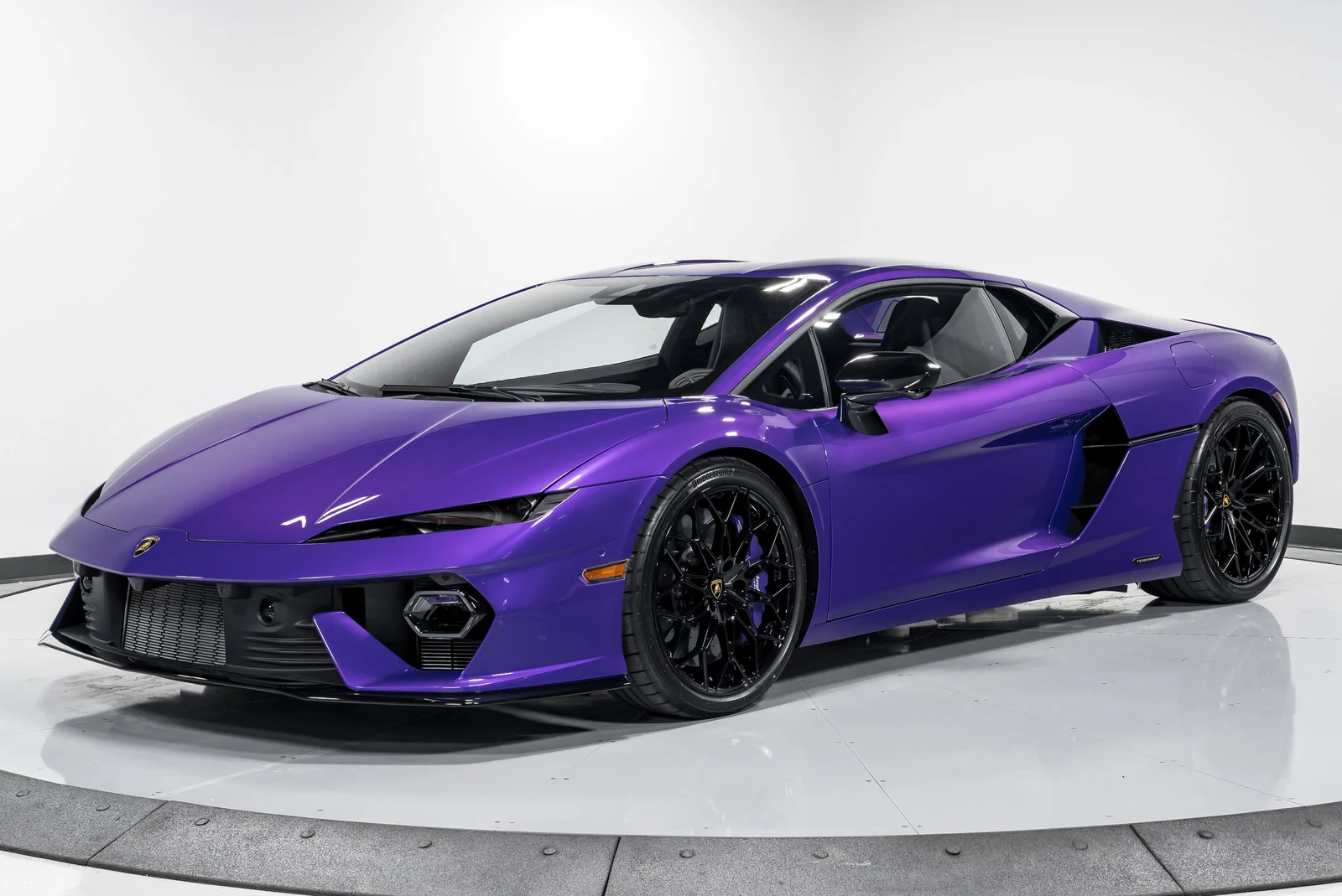 2026 Lamborghini Temerario, Viola, complete car from a front three-quarter angle