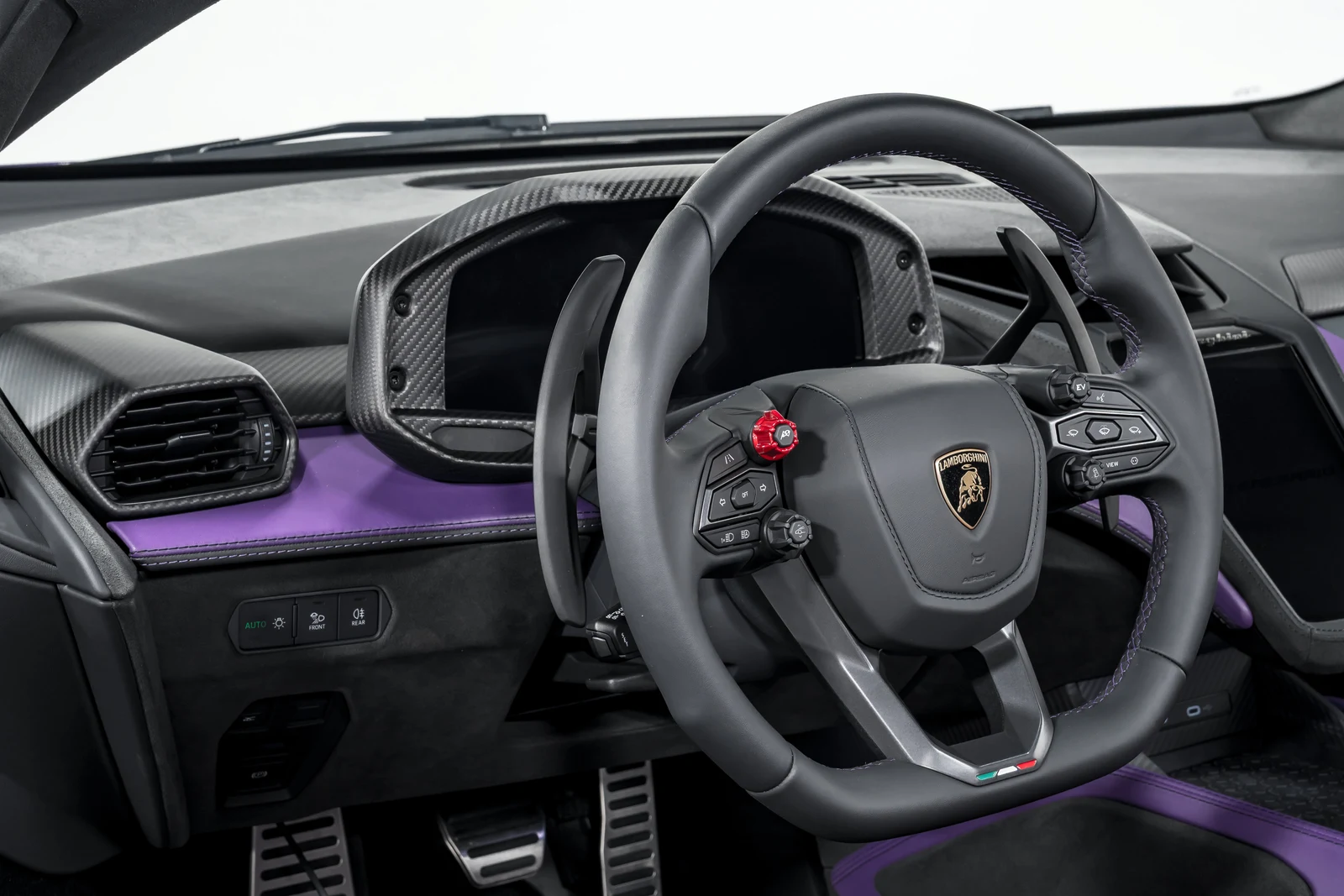 2026 Lamborghini Temerario interior, dashboard, Nero Ade leather