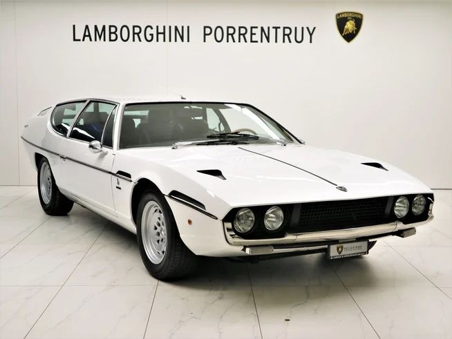 White Lamborghini Espada Serie III, full front three-quarter view