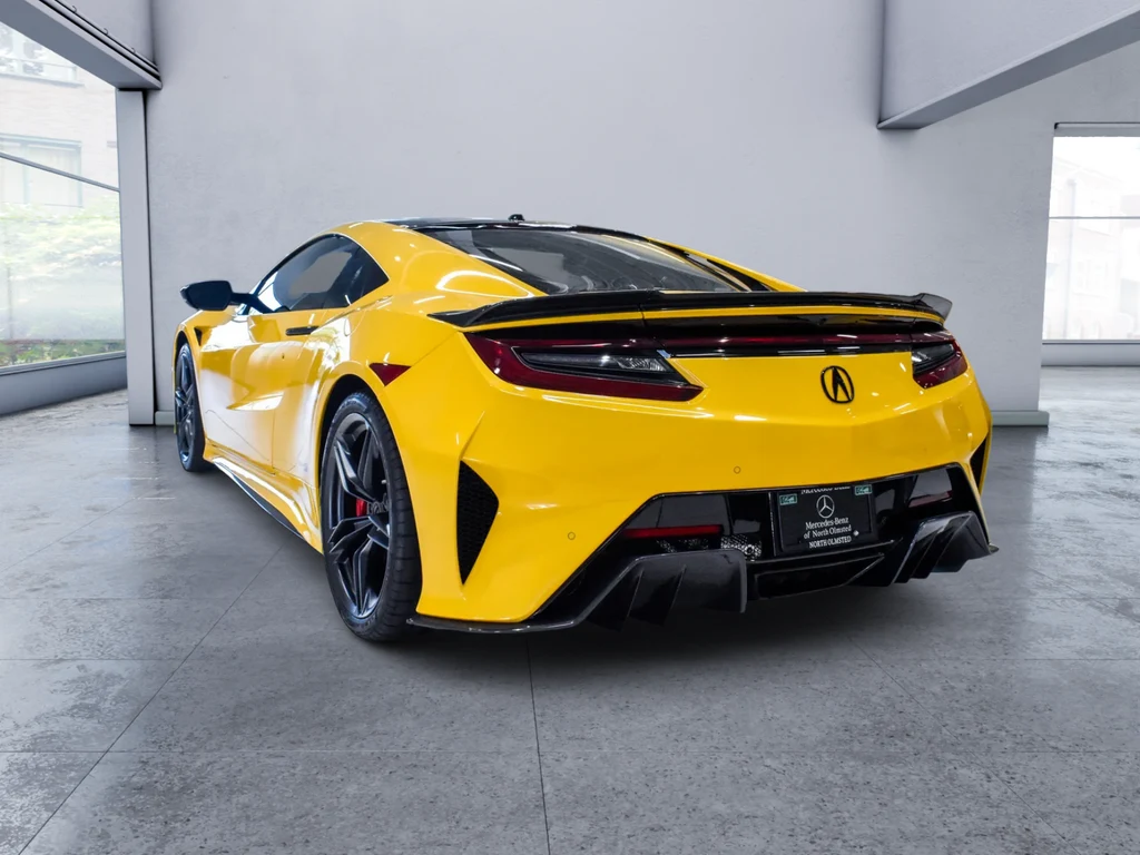 2022 Acura NSX Type S, rear three-quarter view, Yellow