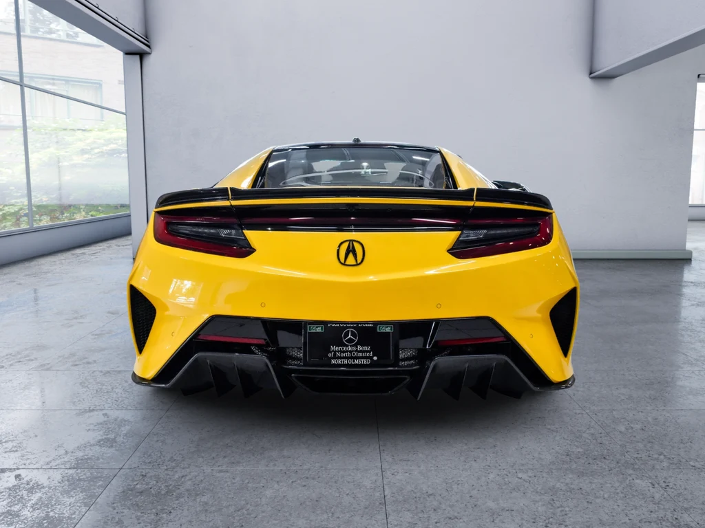 2022 Acura NSX Type S, rear three-quarter view, Yellow