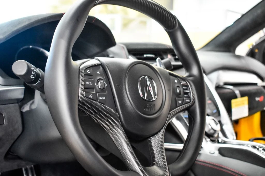 2022 Acura NSX Type S interior, steering wheel, Ebony