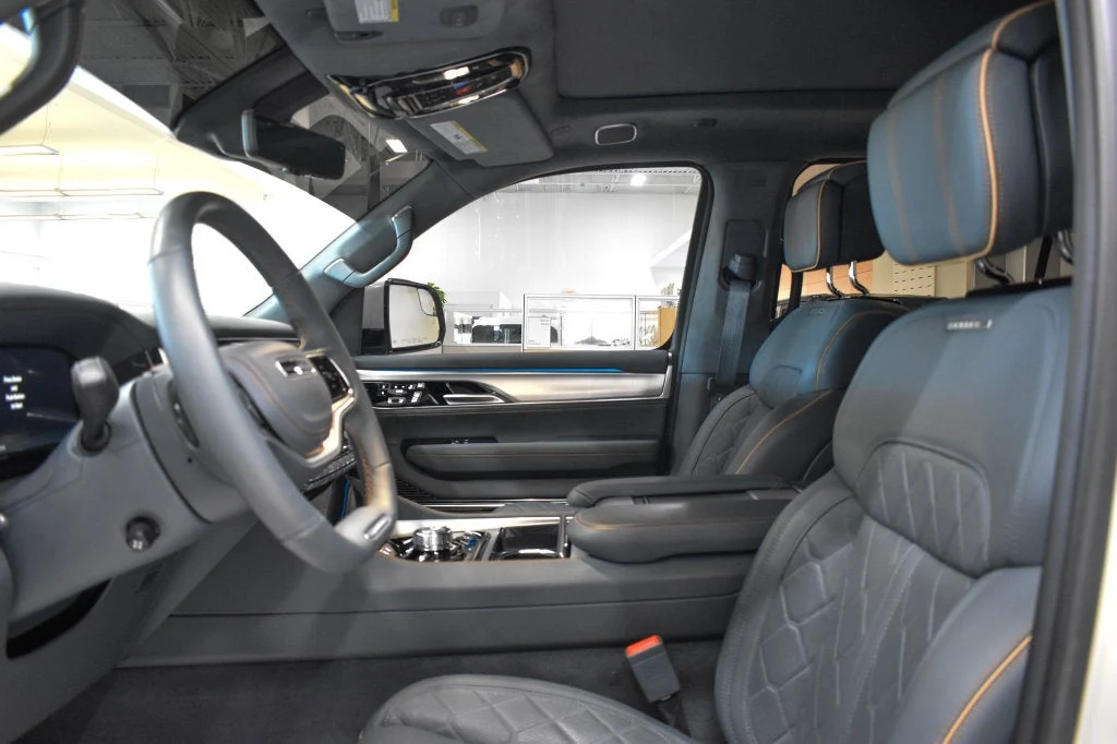 2022 Jeep Grand Wagoneer Series III interior, seats, Blue Agave