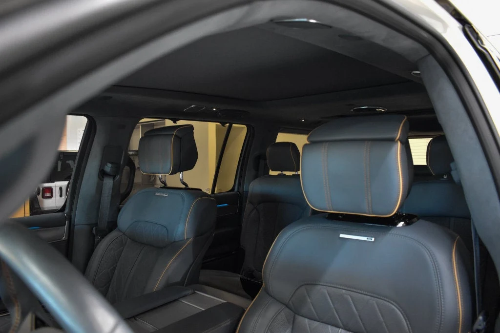 2022 Jeep Grand Wagoneer Series III interior, seats, Blue Agave
