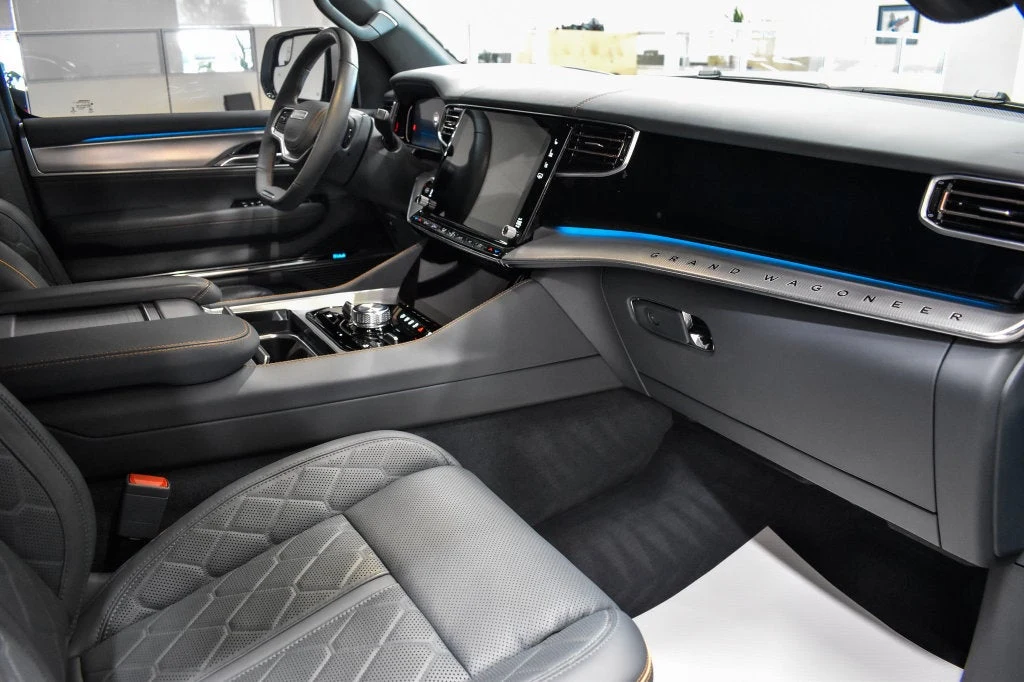 2022 Jeep Grand Wagoneer Series III interior, Blue Agave