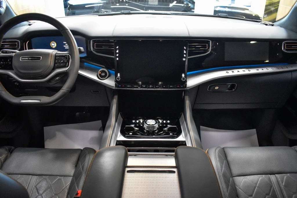 2022 Jeep Grand Wagoneer Series III interior, dashboard, Blue Agave
