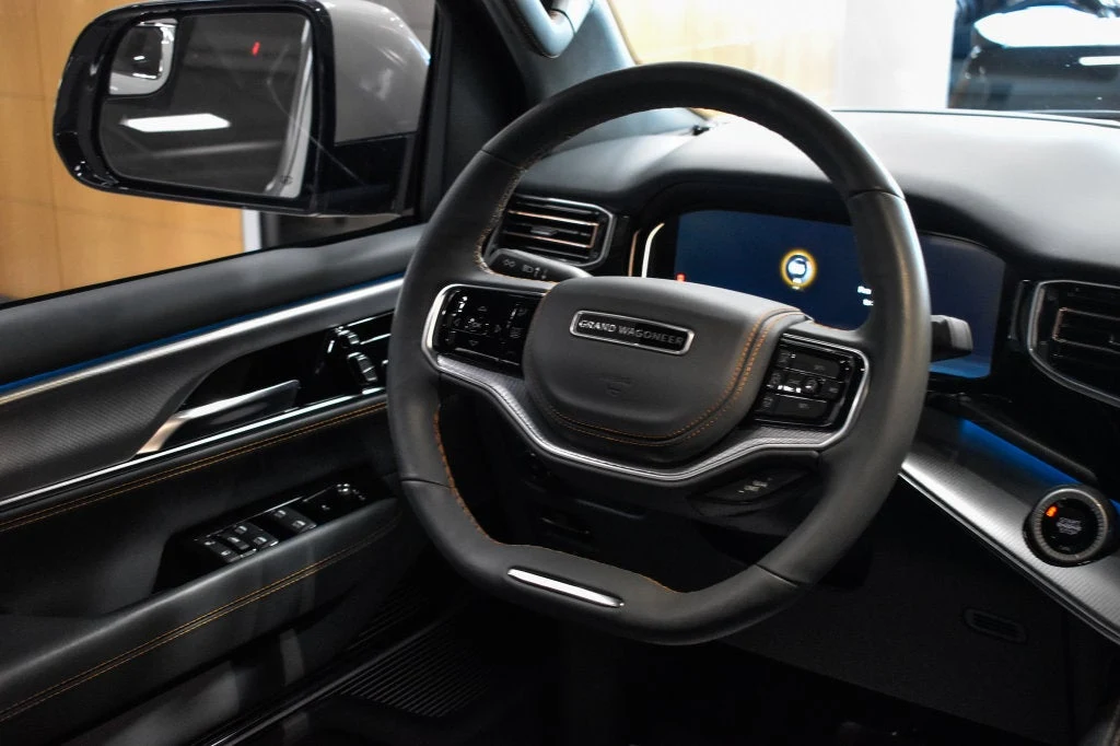 2022 Jeep Grand Wagoneer Series III interior, Blue Agave
