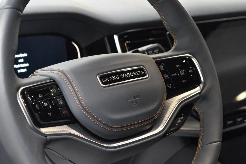2022 Jeep Grand Wagoneer Series III interior, Blue Agave