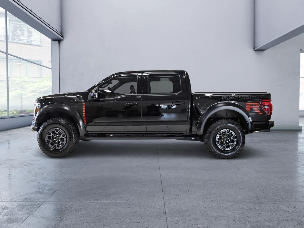 2025 Ford F-150 Raptor R, side profile, Black