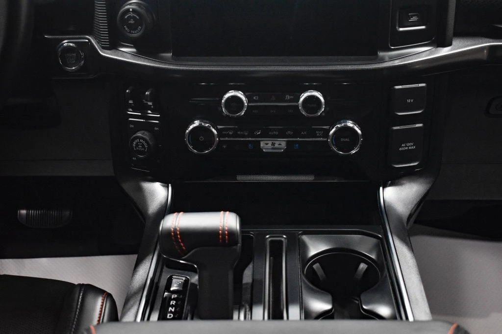 2025 Ford F-150 Raptor R interior, center console, Black