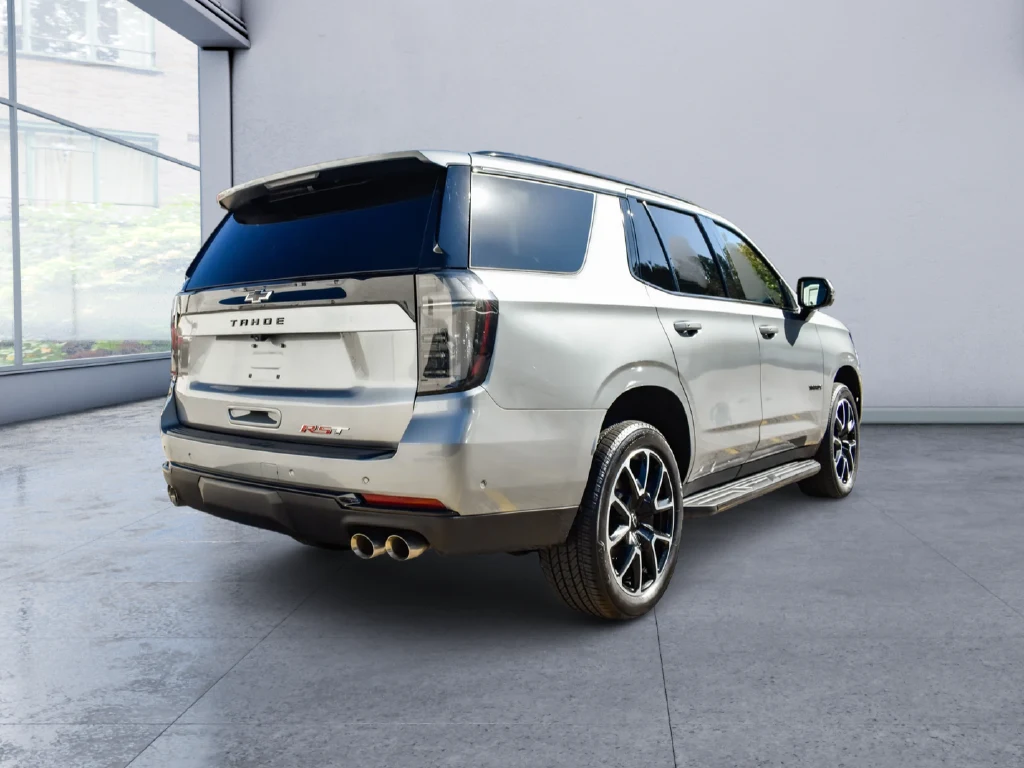 2025 Chevrolet Tahoe RST, rear three-quarter view, Grey