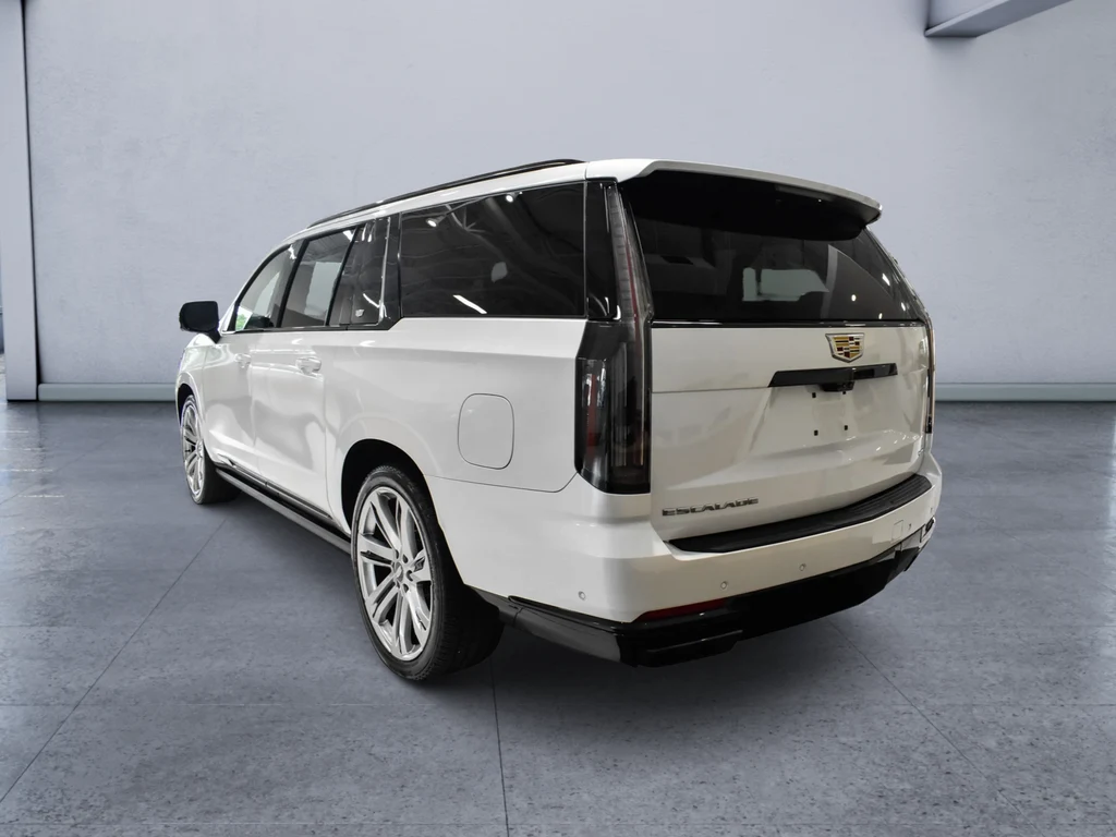 2025 Cadillac Escalade ESV Sport Platinum, rear three-quarter view, White