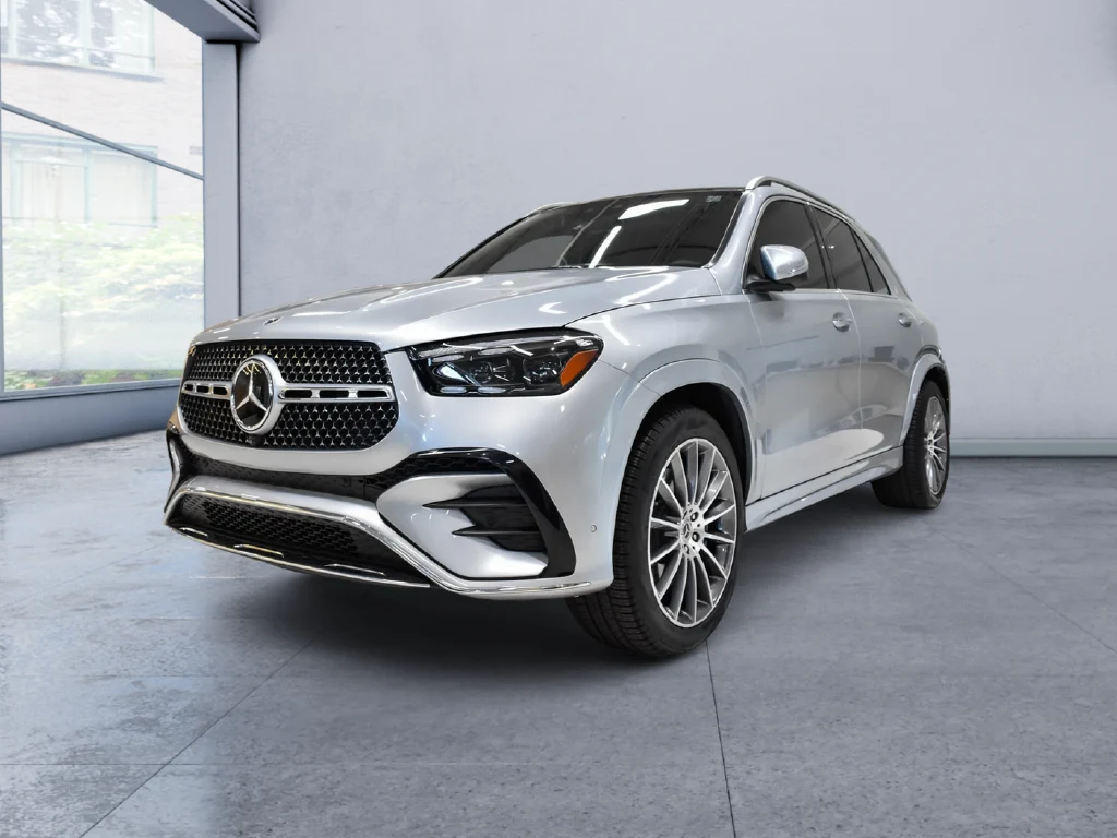 2024 Mercedes-Benz GLE 450 4MATIC for sale, front three-quarter view, Silver