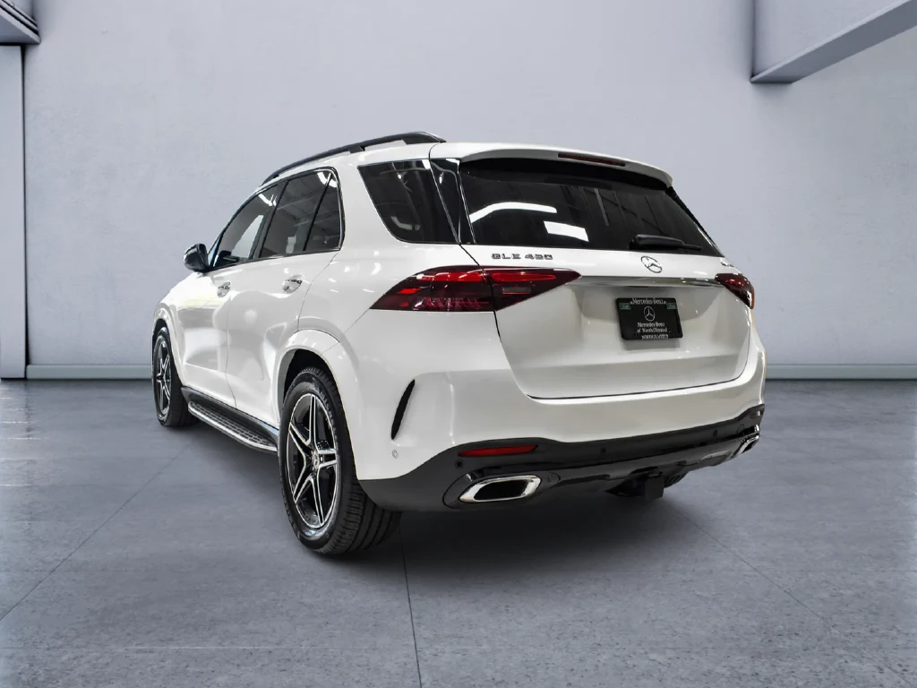 2026 Mercedes-Benz GLE 450 4MATIC, rear three-quarter view, White