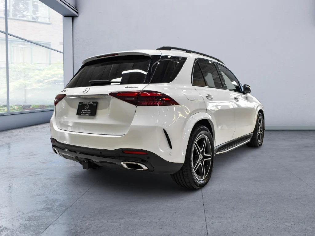 2026 Mercedes-Benz GLE 450 4MATIC, rear three-quarter view, White