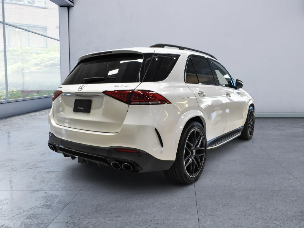 2022 Mercedes-AMG GLE 53 4MATIC+, rear three-quarter view, White