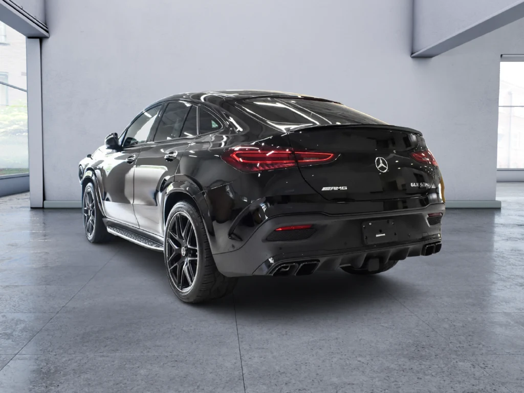 2024 Mercedes-AMG GLE 63 S 4MATIC+ Coupe, rear three-quarter view, Black