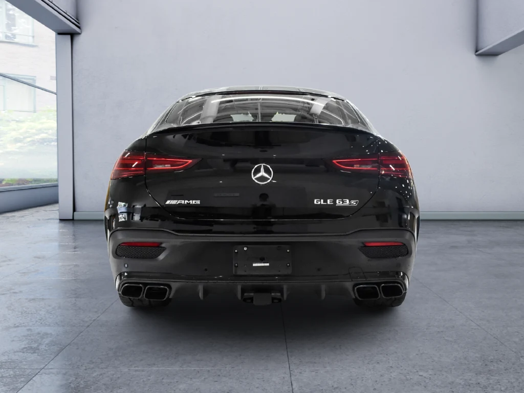 2024 Mercedes-AMG GLE 63 S 4MATIC+ Coupe, rear three-quarter view, Black