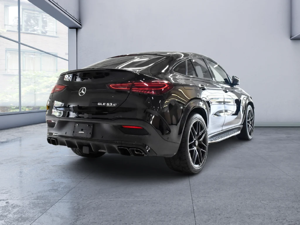 2024 Mercedes-AMG GLE 63 S 4MATIC+ Coupe, rear three-quarter view, Black