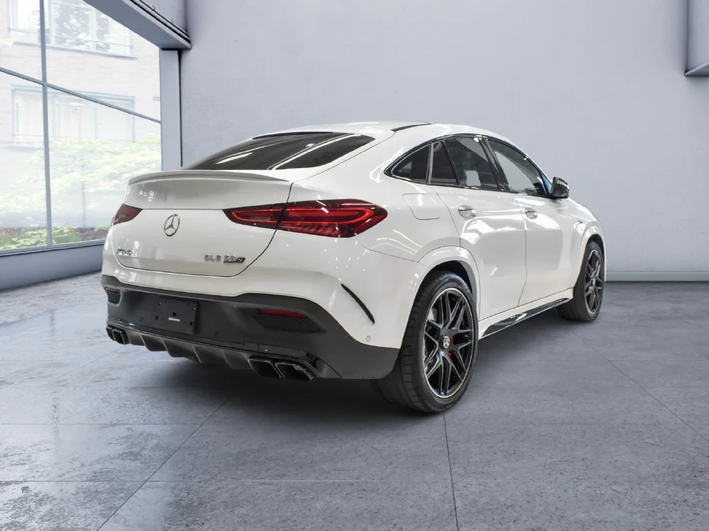 2025 Mercedes-AMG GLE 63 S 4MATIC+ Coupe, rear three-quarter view, White