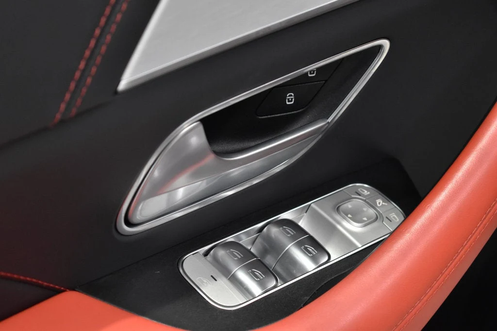 2025 Mercedes-AMG GLE 63 S 4MATIC+ Coupe interior, door panel, Classic Red/Black