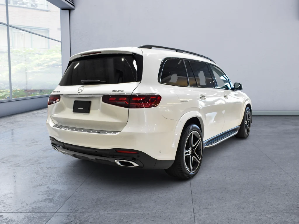 2024 Mercedes-Benz GLS 450 4MATIC, rear three-quarter view, White