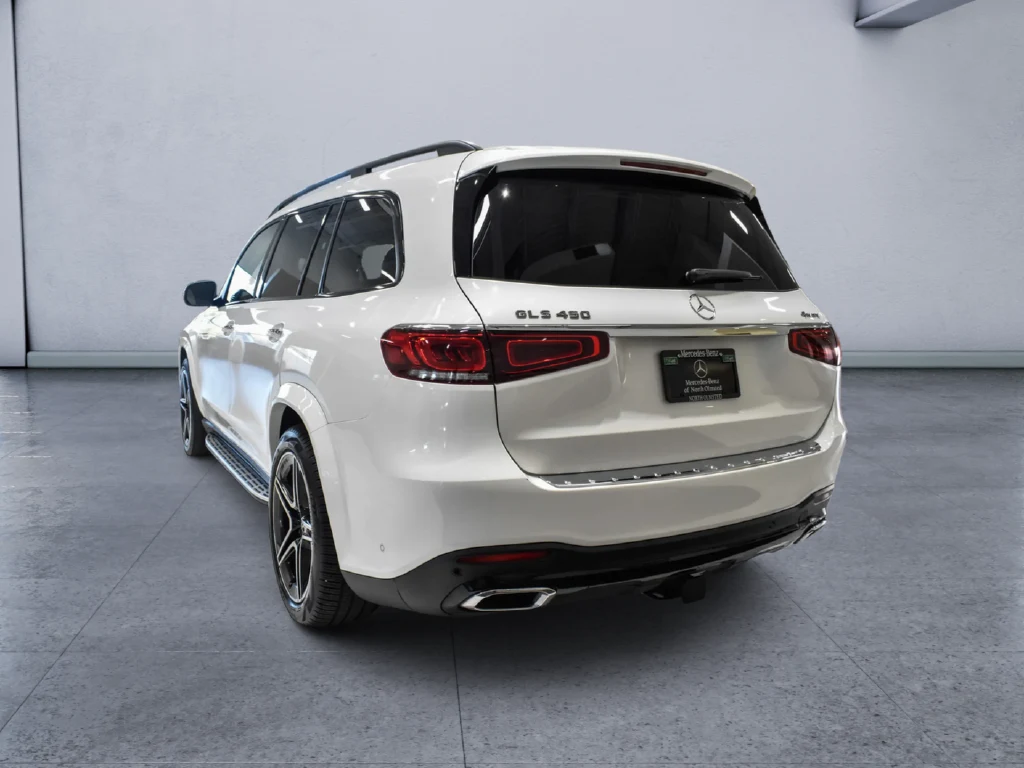 2022 Mercedes-Benz GLS 450 4MATIC, rear three-quarter view, White