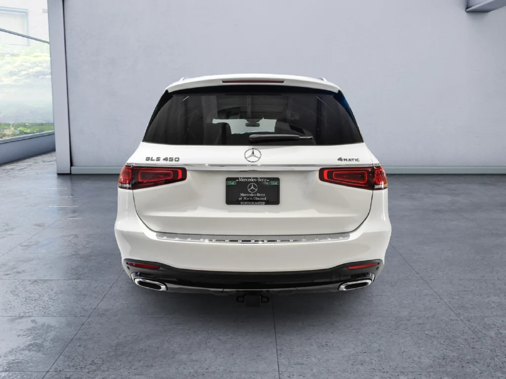 2022 Mercedes-Benz GLS 450 4MATIC, rear three-quarter view, White