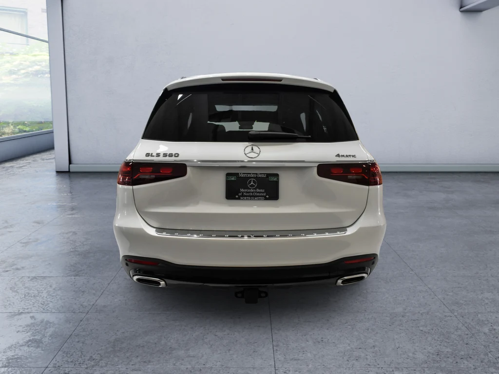 2025 Mercedes-Benz GLS 580 4MATIC, rear three-quarter view, White