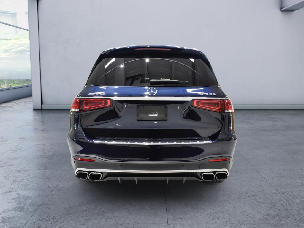 2022 Mercedes-AMG GLS 63 4MATIC+, rear three-quarter view, Blue