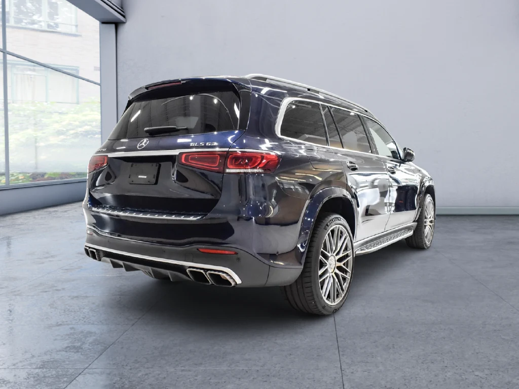 2022 Mercedes-AMG GLS 63 4MATIC+, rear three-quarter view, Blue
