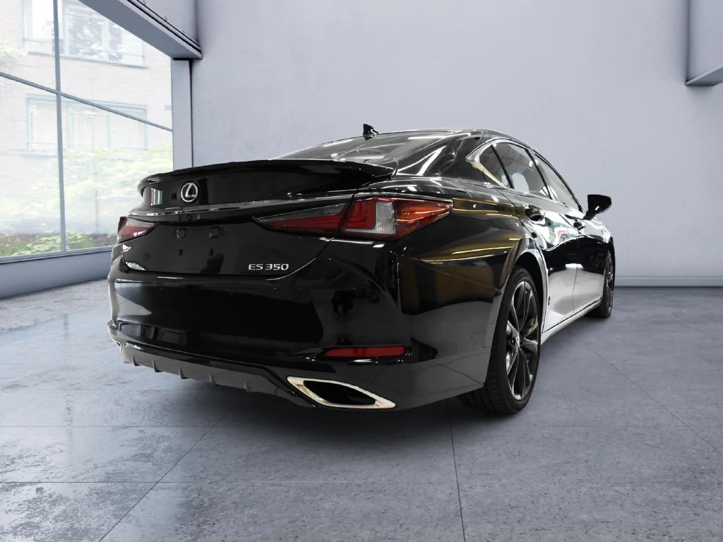 2025 Lexus ES 350, rear three-quarter view, Black