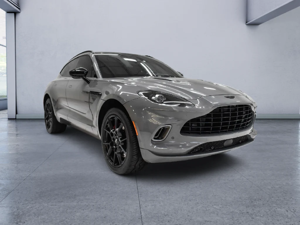 2022 Aston Martin DBX for sale, front three-quarter view, Grey