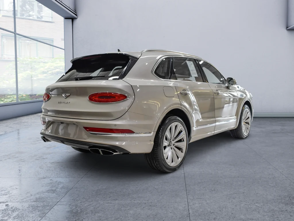 2023 Bentley Bentayga Azure V8, rear three-quarter view, White
