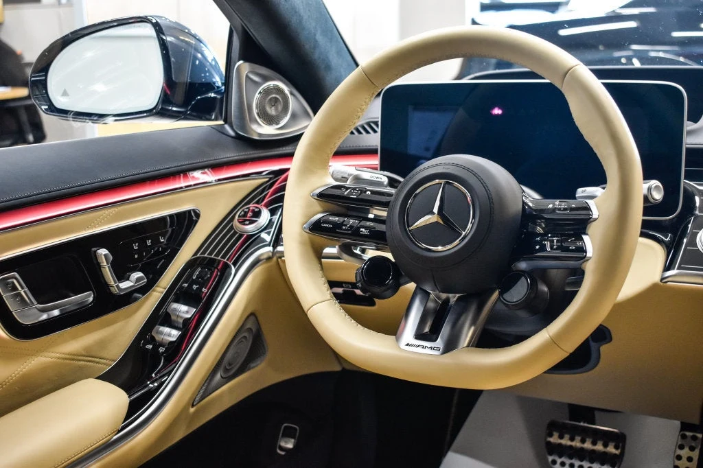 2024 Mercedes-AMG S 63 E PERFORMANCE interior, dashboard, Manufaktur Pastel Yello