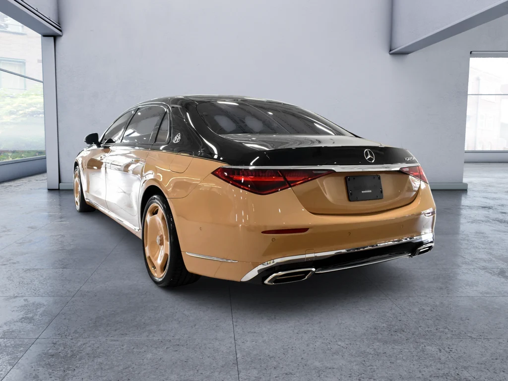 2023 Mercedes-Maybach S 680 4MATIC Virgil Abloh Edition, rear three-quarter view, Multicolour