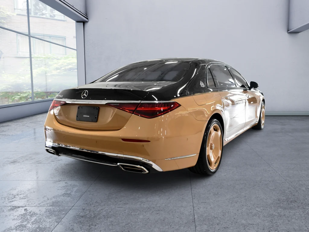 2023 Mercedes-Maybach S 680 4MATIC Virgil Abloh Edition, rear three-quarter view, Multicolour