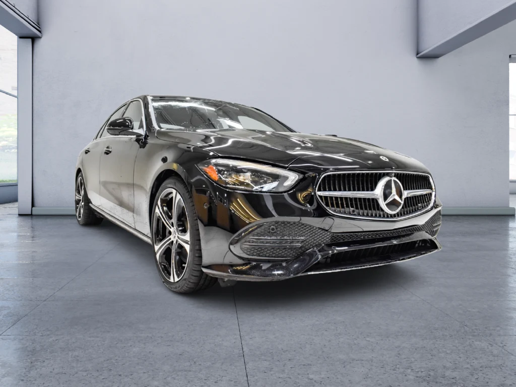 2026 Mercedes-Benz C 300 4MATIC Sedan for sale, front three-quarter view, Black